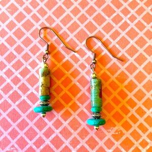 Snake Skin Jasper Earrings.